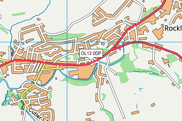 OL13 0DP map - OS VectorMap District (Ordnance Survey)