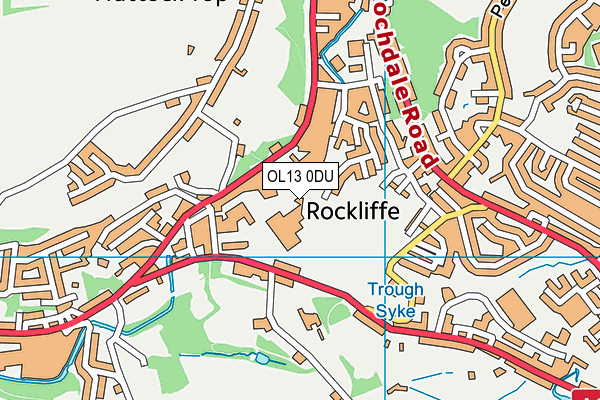 OL13 0DU map - OS VectorMap District (Ordnance Survey)