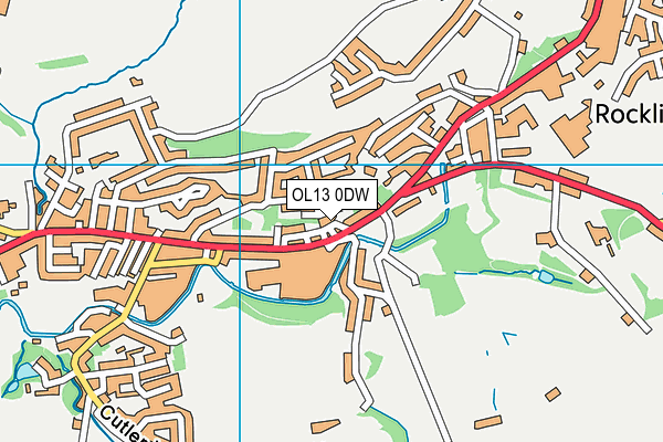 OL13 0DW map - OS VectorMap District (Ordnance Survey)