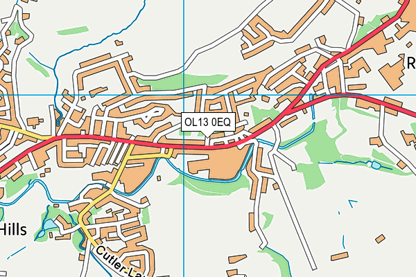 OL13 0EQ map - OS VectorMap District (Ordnance Survey)