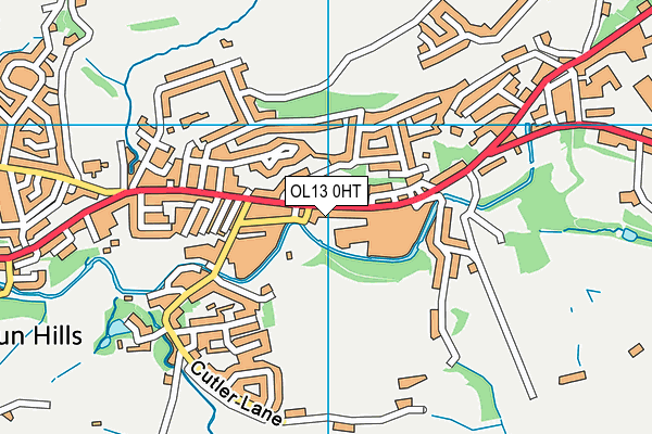 OL13 0HT map - OS VectorMap District (Ordnance Survey)