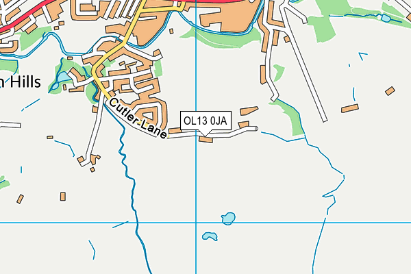 OL13 0JA map - OS VectorMap District (Ordnance Survey)