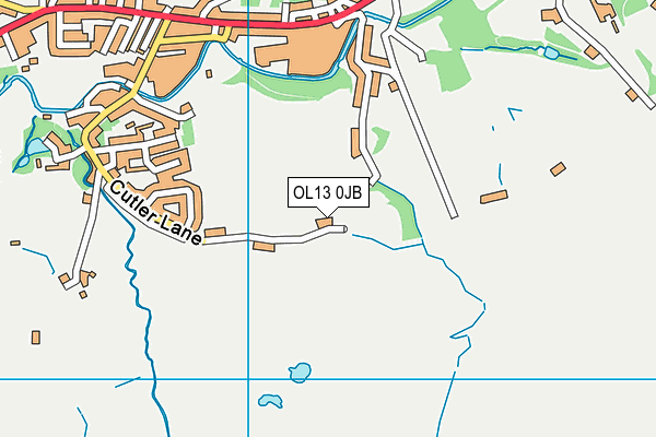 OL13 0JB map - OS VectorMap District (Ordnance Survey)