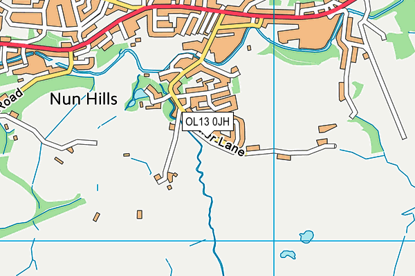 OL13 0JH map - OS VectorMap District (Ordnance Survey)