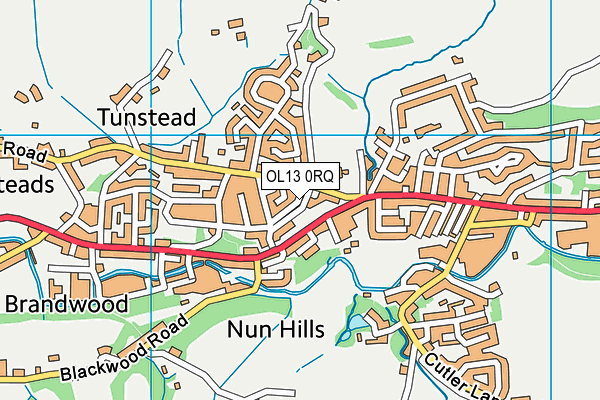 OL13 0RQ map - OS VectorMap District (Ordnance Survey)