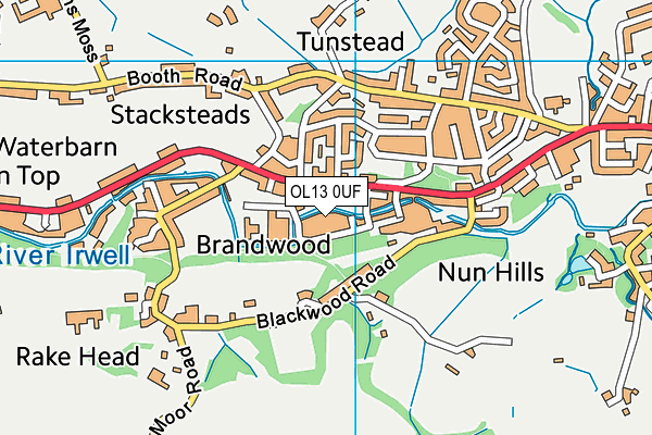 Map of BACUP SHOE DIRECT LIMITED at district scale