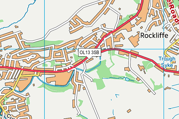 OL13 3SB map - OS VectorMap District (Ordnance Survey)