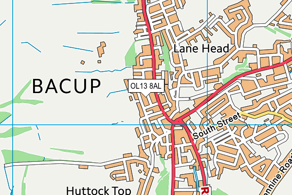OL13 8AL map - OS VectorMap District (Ordnance Survey)