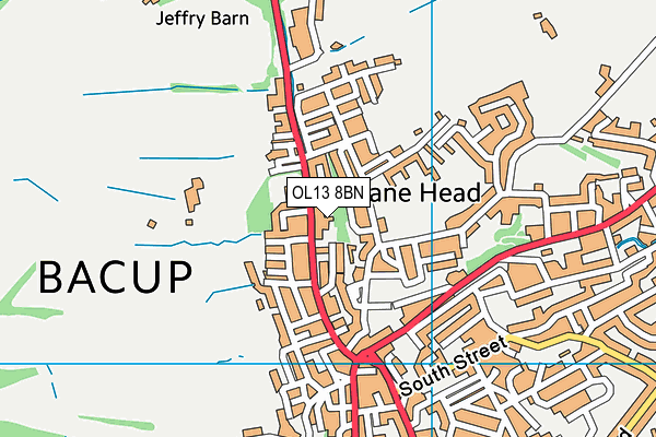 OL13 8BN map - OS VectorMap District (Ordnance Survey)