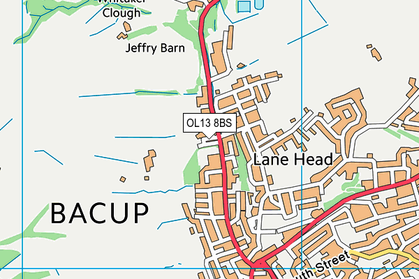 OL13 8BS map - OS VectorMap District (Ordnance Survey)