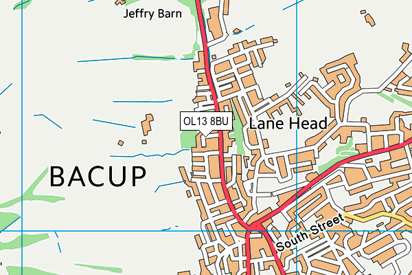 OL13 8BU map - OS VectorMap District (Ordnance Survey)