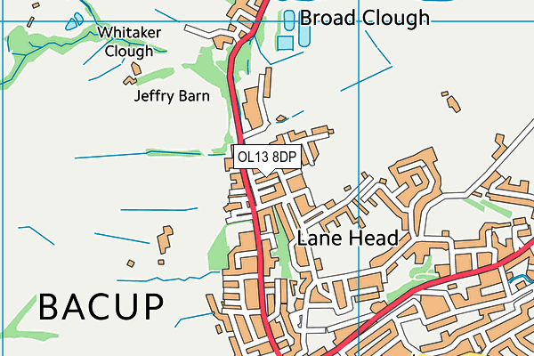 OL13 8DP map - OS VectorMap District (Ordnance Survey)