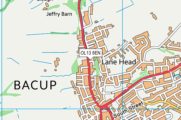 OL13 8EN map - OS VectorMap District (Ordnance Survey)