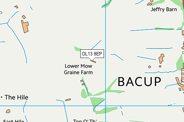 OL13 8EP map - OS VectorMap District (Ordnance Survey)