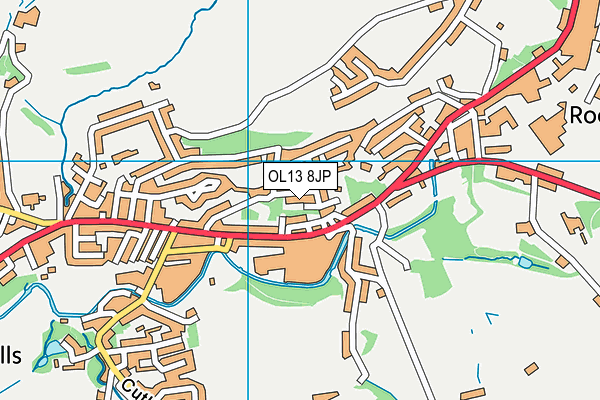 OL13 8JP map - OS VectorMap District (Ordnance Survey)