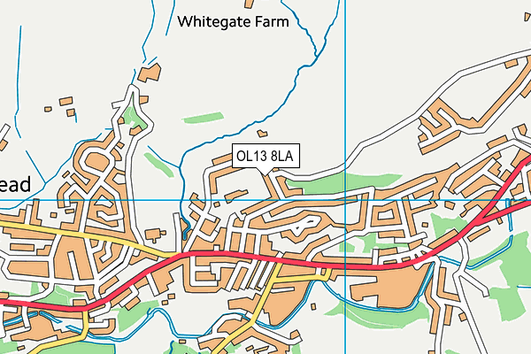 OL13 8LA map - OS VectorMap District (Ordnance Survey)