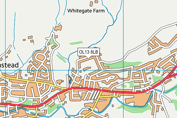 OL13 8LB map - OS VectorMap District (Ordnance Survey)