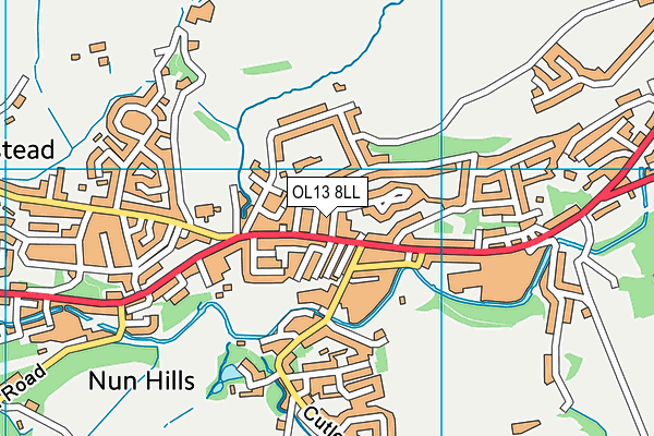 OL13 8LL map - OS VectorMap District (Ordnance Survey)