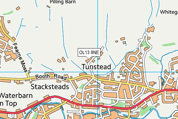 OL13 8NE map - OS VectorMap District (Ordnance Survey)