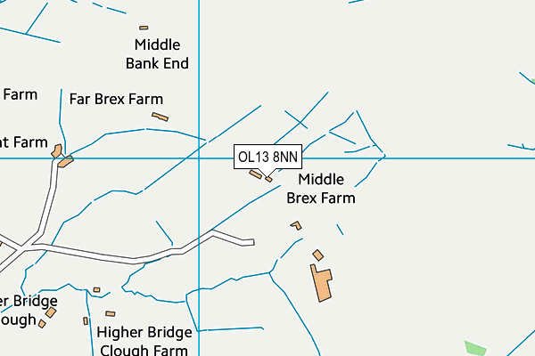 OL13 8NN map - OS VectorMap District (Ordnance Survey)