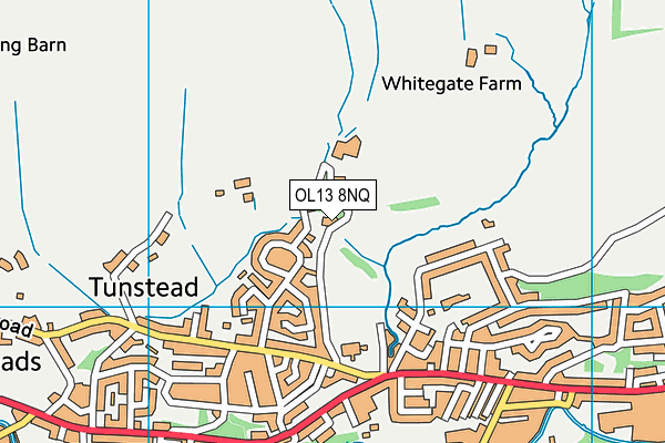 OL13 8NQ map - OS VectorMap District (Ordnance Survey)