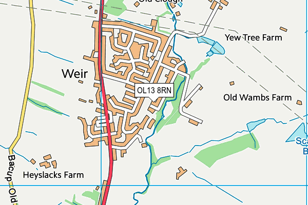 OL13 8RN map - OS VectorMap District (Ordnance Survey)