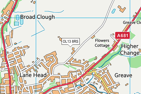 OL13 8RS map - OS VectorMap District (Ordnance Survey)