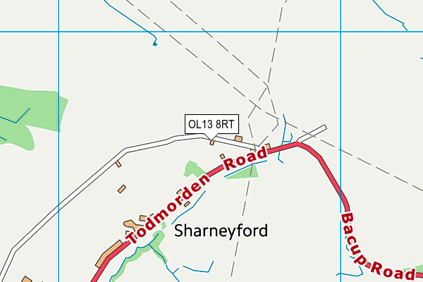 OL13 8RT map - OS VectorMap District (Ordnance Survey)