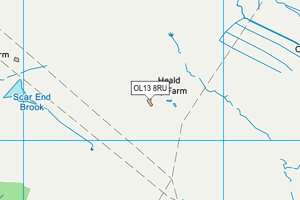 OL13 8RU map - OS VectorMap District (Ordnance Survey)