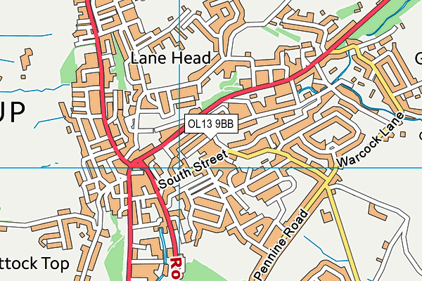 OL13 9BB map - OS VectorMap District (Ordnance Survey)