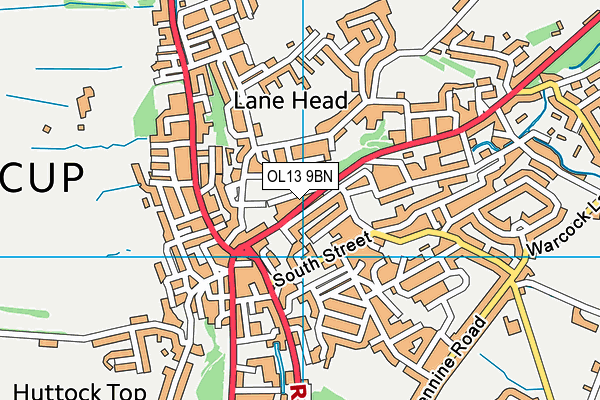 OL13 9BN map - OS VectorMap District (Ordnance Survey)