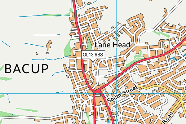 OL13 9BS map - OS VectorMap District (Ordnance Survey)