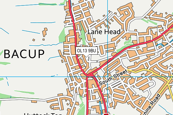 OL13 9BU map - OS VectorMap District (Ordnance Survey)