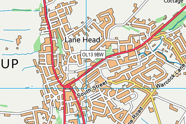 OL13 9BW map - OS VectorMap District (Ordnance Survey)