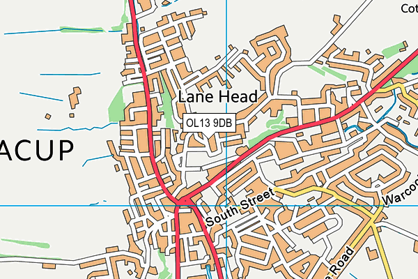 OL13 9DB map - OS VectorMap District (Ordnance Survey)