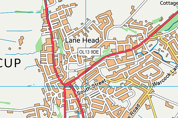 OL13 9DE map - OS VectorMap District (Ordnance Survey)