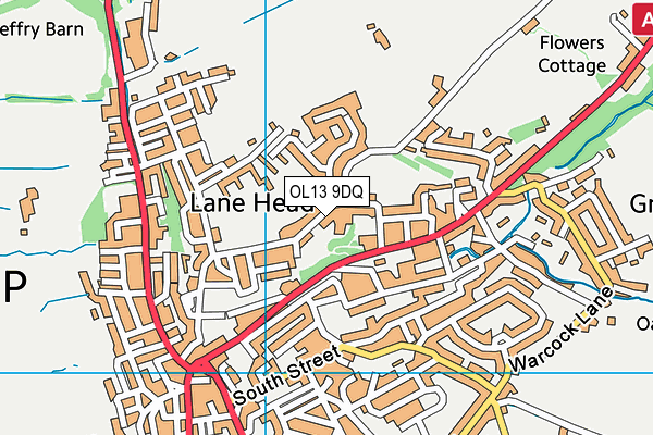 OL13 9DQ map - OS VectorMap District (Ordnance Survey)