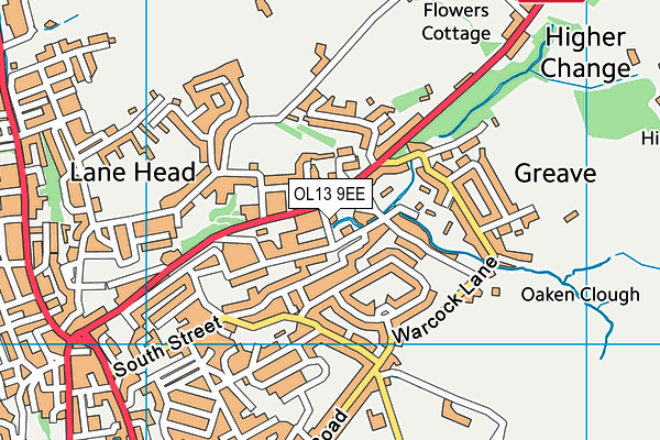 OL13 9EE map - OS VectorMap District (Ordnance Survey)
