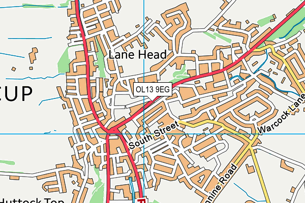 OL13 9EG map - OS VectorMap District (Ordnance Survey)