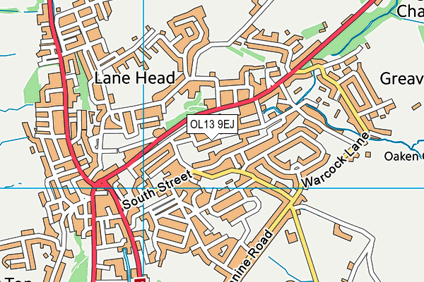 OL13 9EJ map - OS VectorMap District (Ordnance Survey)