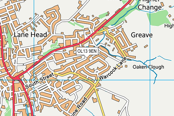 OL13 9EN map - OS VectorMap District (Ordnance Survey)