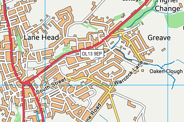 OL13 9EP map - OS VectorMap District (Ordnance Survey)