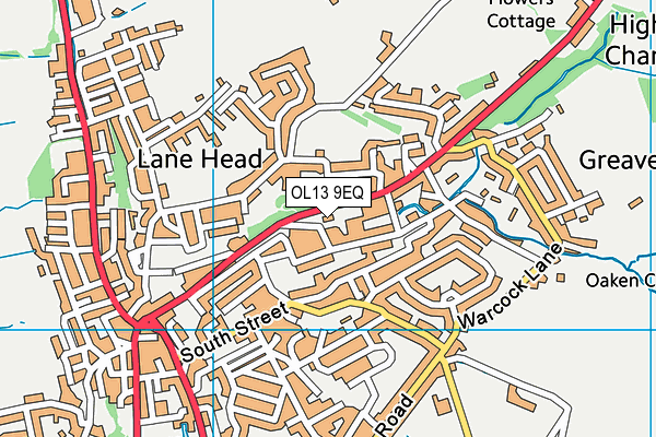 OL13 9EQ map - OS VectorMap District (Ordnance Survey)