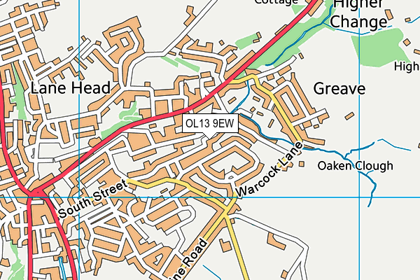 OL13 9EW map - OS VectorMap District (Ordnance Survey)