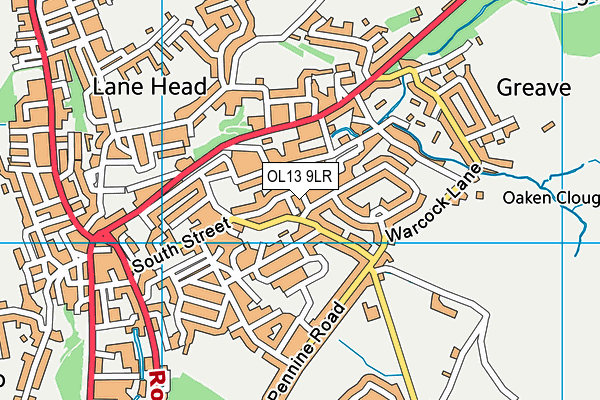 OL13 9LR map - OS VectorMap District (Ordnance Survey)