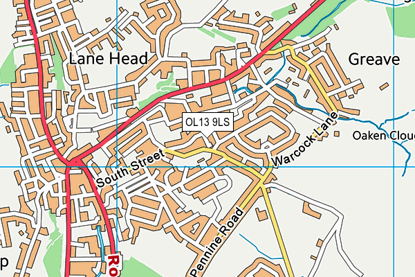 OL13 9LS map - OS VectorMap District (Ordnance Survey)