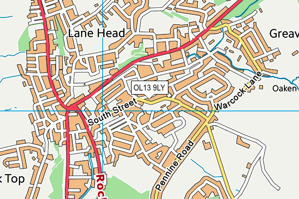 OL13 9LY map - OS VectorMap District (Ordnance Survey)