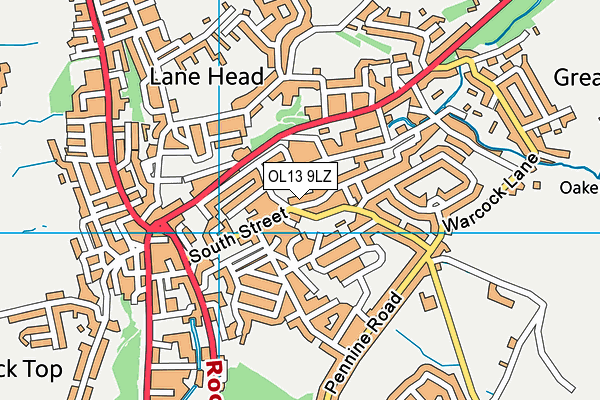 OL13 9LZ map - OS VectorMap District (Ordnance Survey)