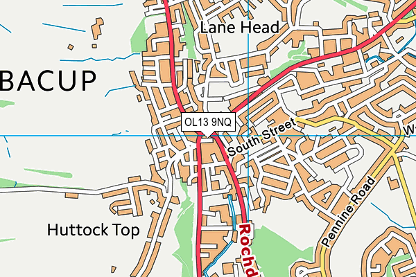 OL13 9NQ map - OS VectorMap District (Ordnance Survey)