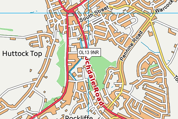 OL13 9NR map - OS VectorMap District (Ordnance Survey)